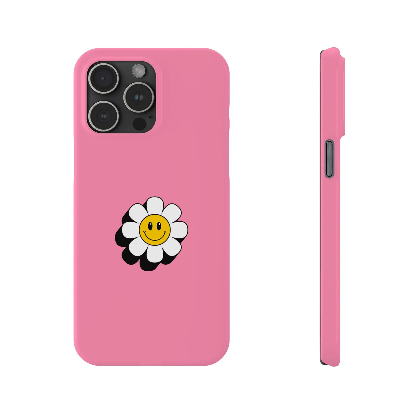 Cheerful Daisy Phone Case, Slim Phone Cover, Cute Floral Case, Unique Gift, Trendy Accessory for Spring, Pastel Aesthetic