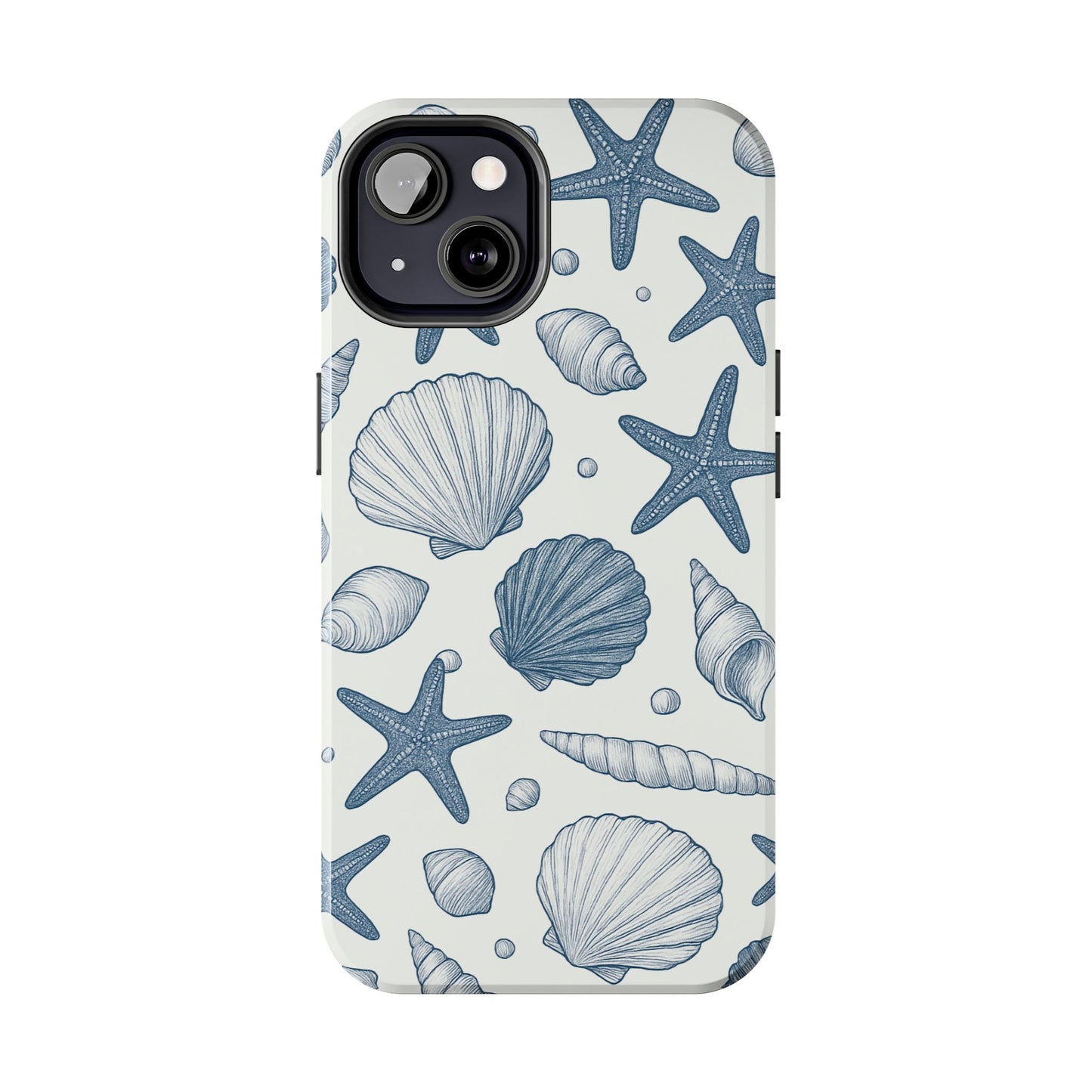 Z Coastal Shells Tough Phone Case - Nautical Design for Ocean Lovers