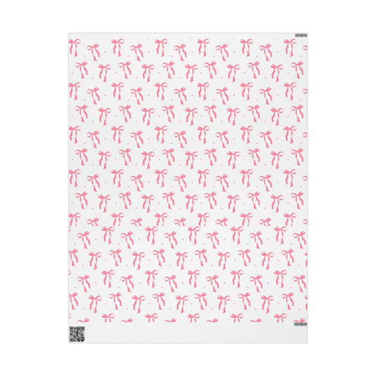Pink Chic Bow Wrapping Paper - Elegant Gift Wrap for All Occasions