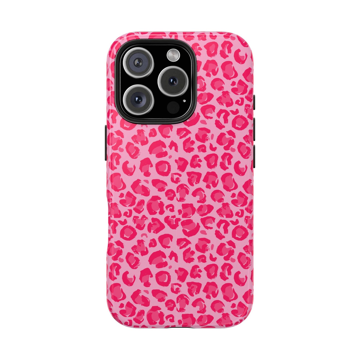 Pink Leopard Print Tough Phone Cases, Y2k Stylish Protection, Gifts for Her, Trendy Phone Accessories, Animal Print Lovers, Durable Cases