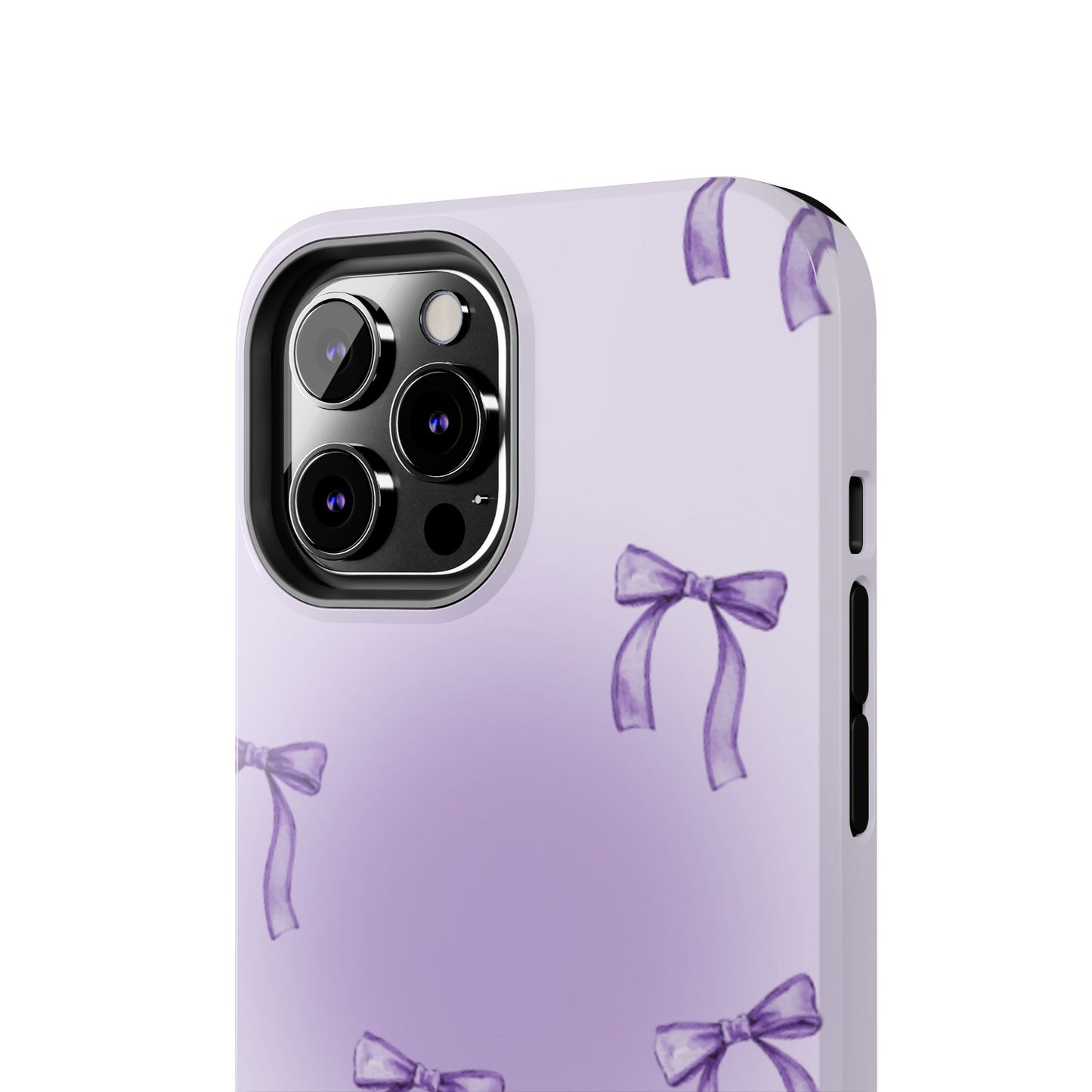 Purple Chic Bow Pattern Phone Case - Stylish Protection for All Occasions