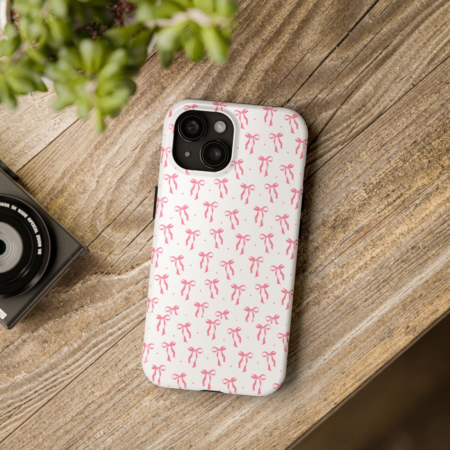 Ribbon Ballet Tough Phone Case - Stylish pink bows aesthetic