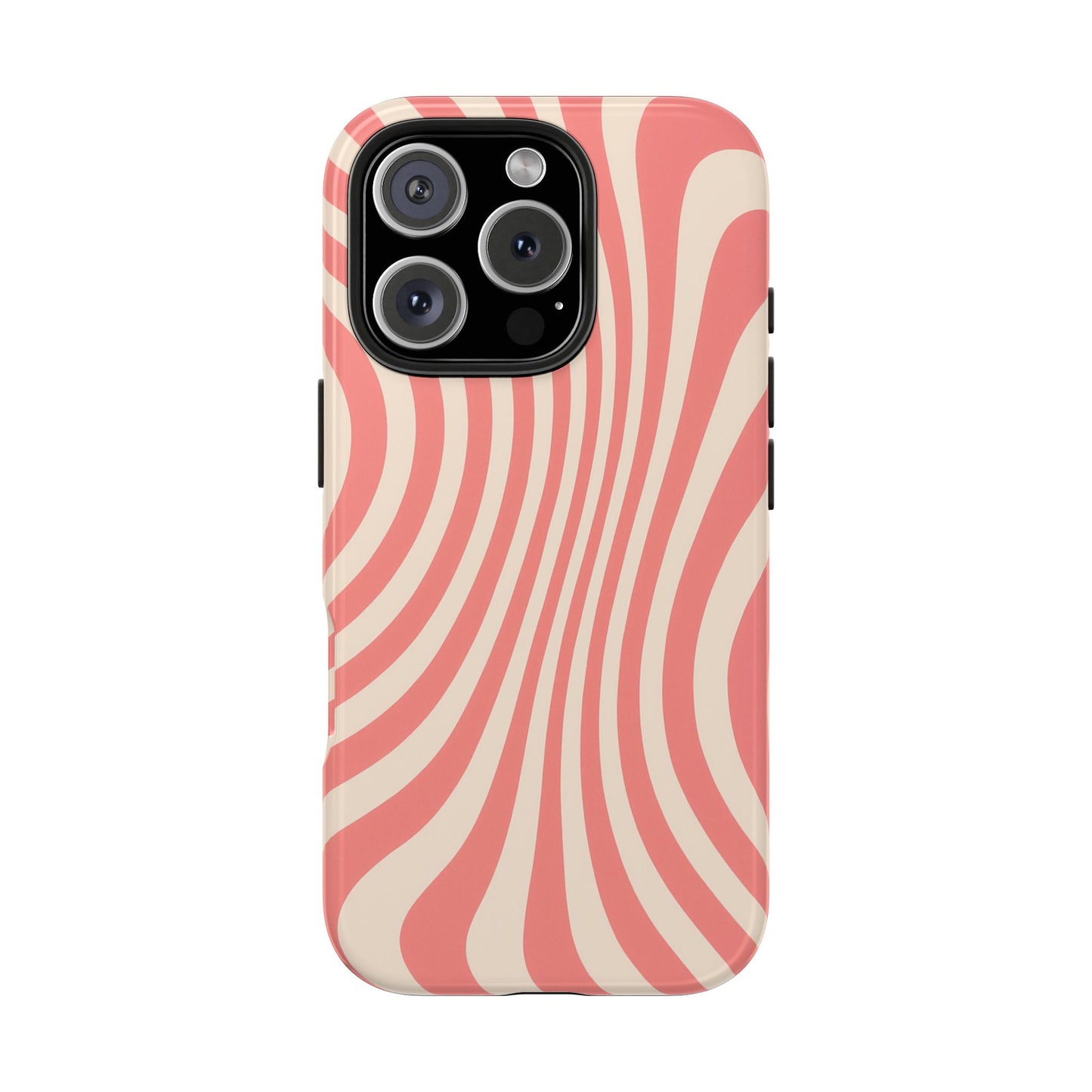 Stylish Waves Phone Case - Trendy Mobile Accessory, Durable Protection, Gift for Teens, Modern Design, Pink Aesthetic