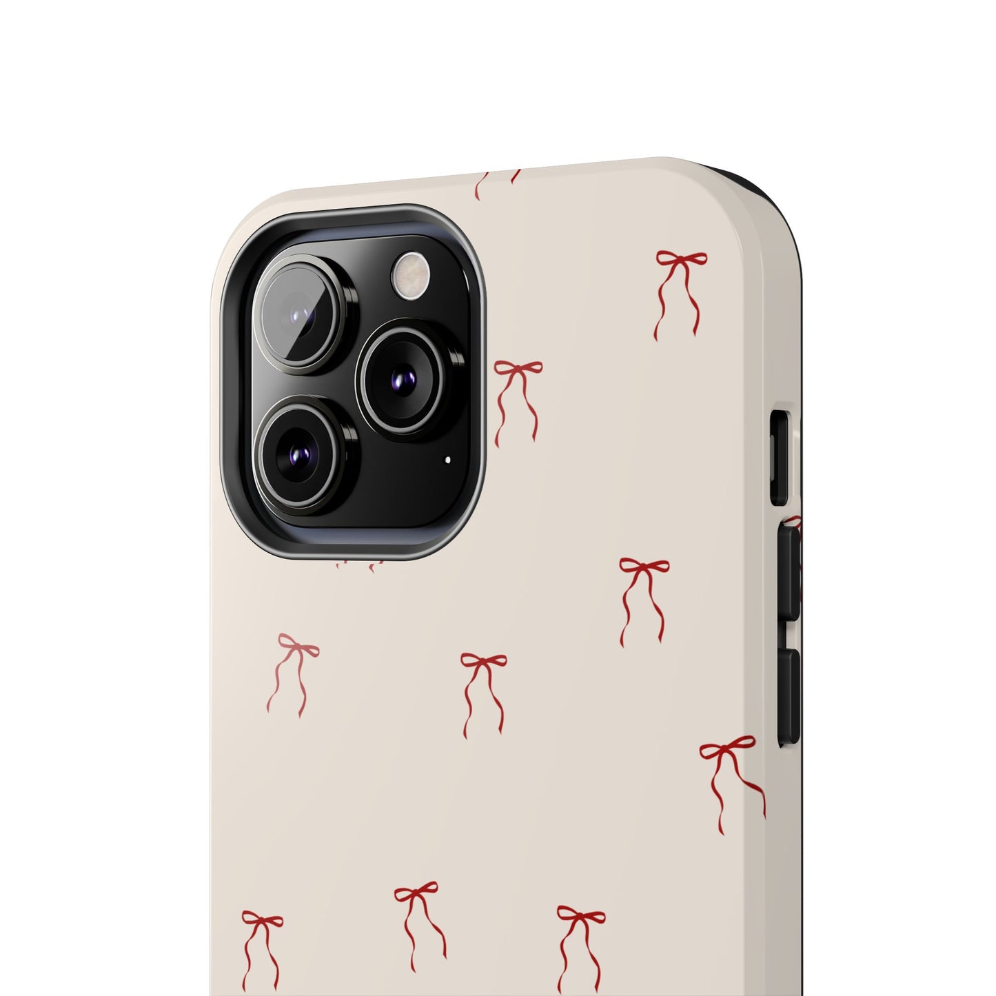 Ribbon Cute Bow Pattern Tough Phone Cases, Bow Phone Cover, Stylish Phone Protectors, Gift for Girls, Trendy Tech Accessories