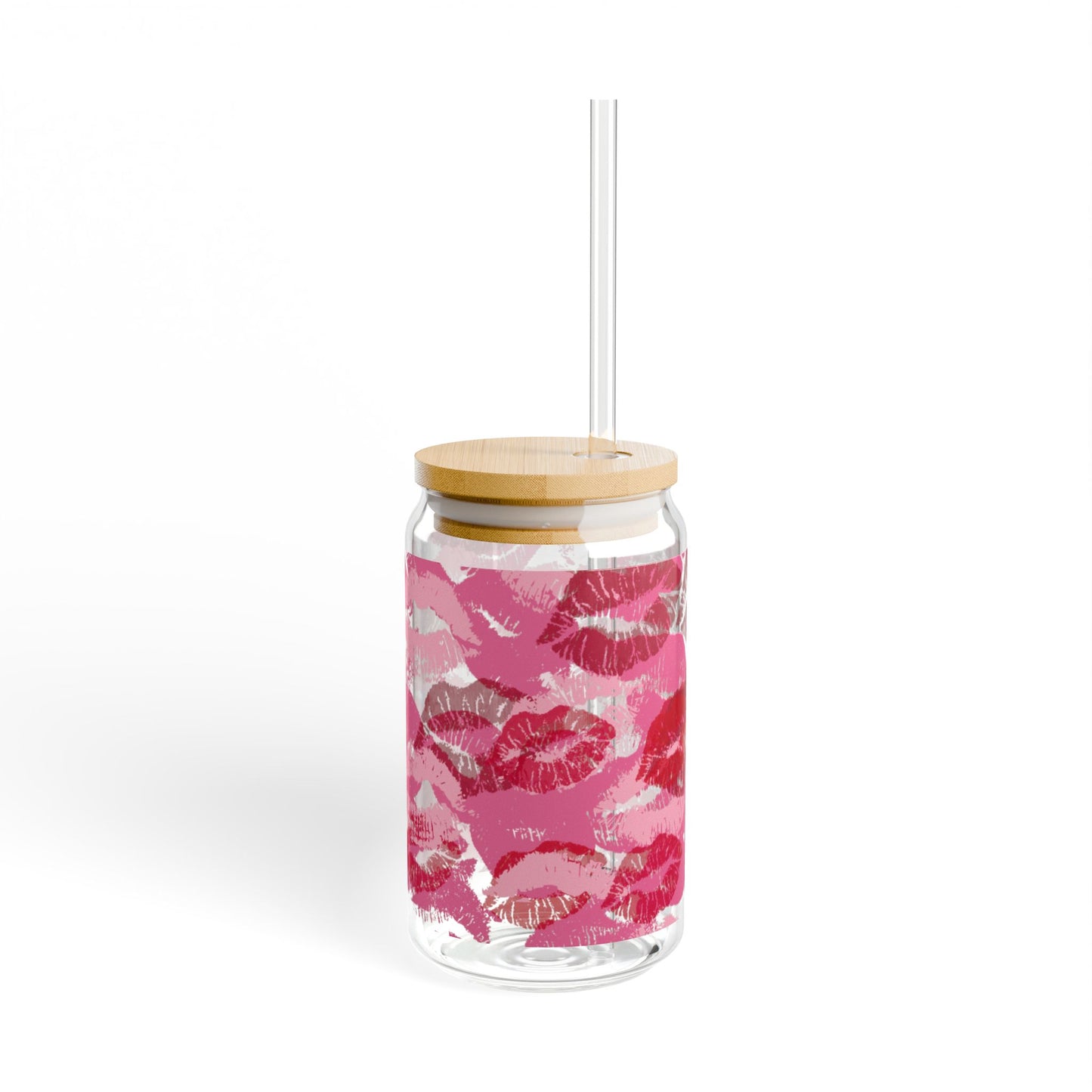 Lipstick Stain Sipper Glass, 16oz | Cute Drinkware for Parties, Gifts, Home Decor, Valentine's Day, Anniversary