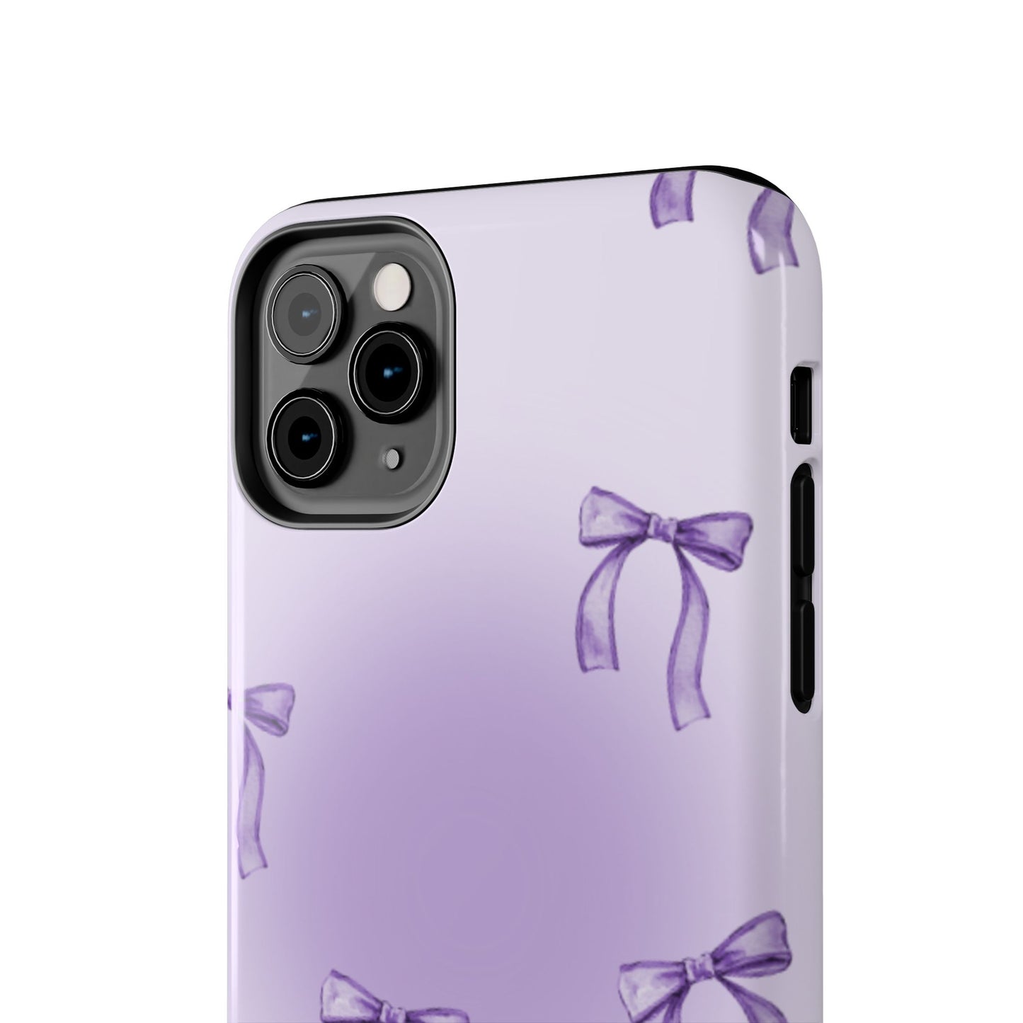Purple Chic Bow Pattern Phone Case - Stylish Protection for All Occasions