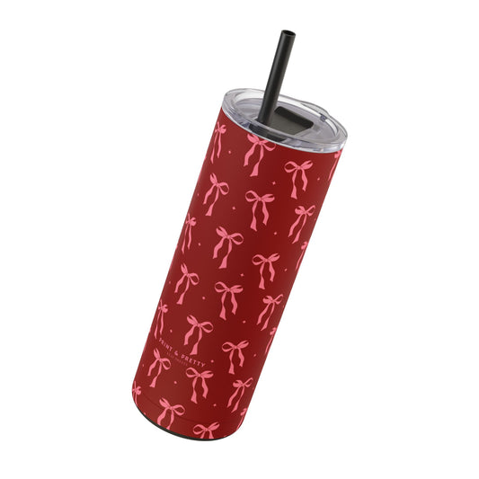 Pretty Red Bows & Ribbons 20oz Matte Tumbler - Perfect for Gifts and Celebrations