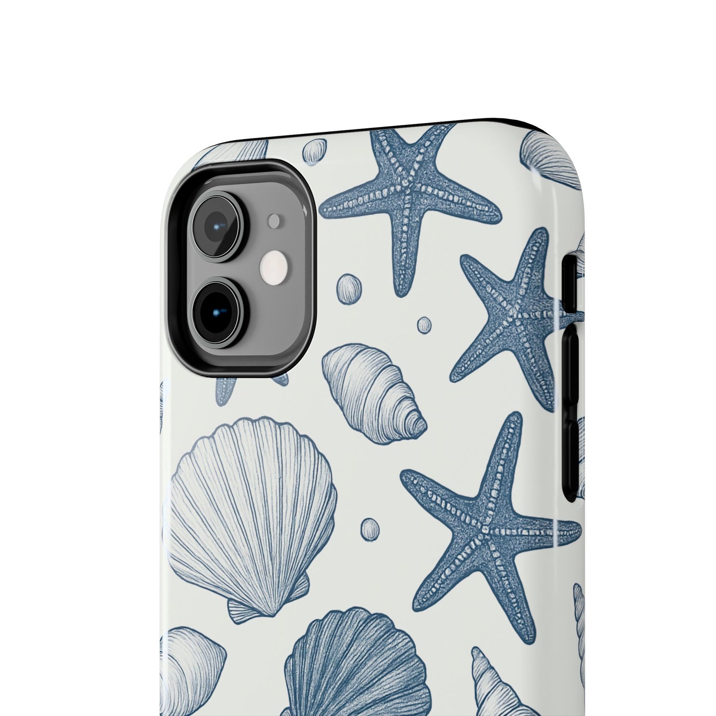 Z Coastal Shells Tough Phone Case - Nautical Design for Ocean Lovers