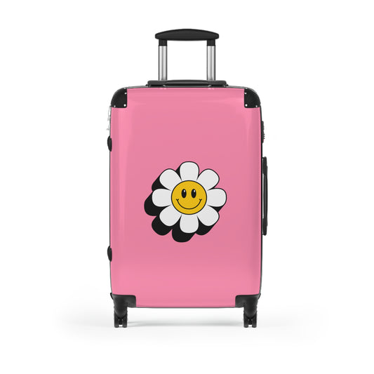 Happy Daisy Rolling Suitcase - Smiley Travel Luggage for Fun Adventures