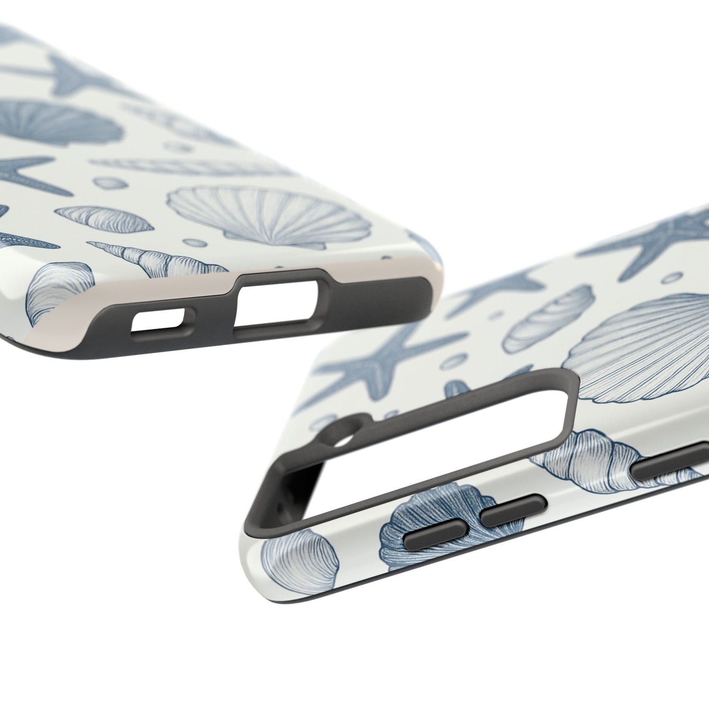 Z Coastal Shells Tough Phone Case - Nautical Design for Ocean Lovers