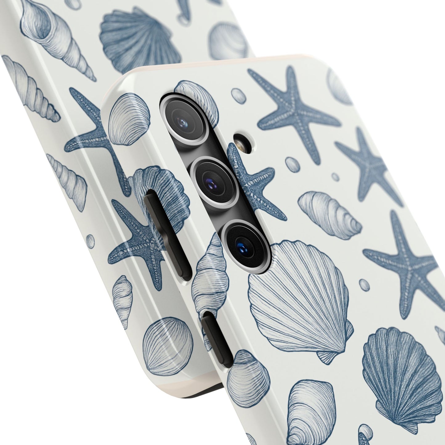 Z Coastal Shells Tough Phone Case - Nautical Design for Ocean Lovers