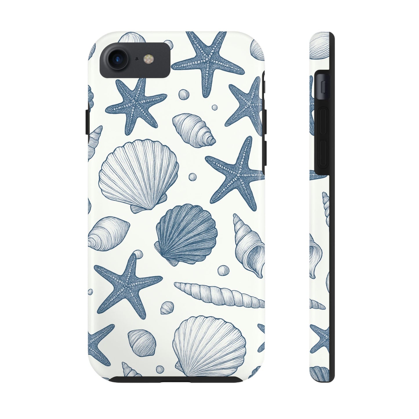Z Coastal Shells Tough Phone Case - Nautical Design for Ocean Lovers