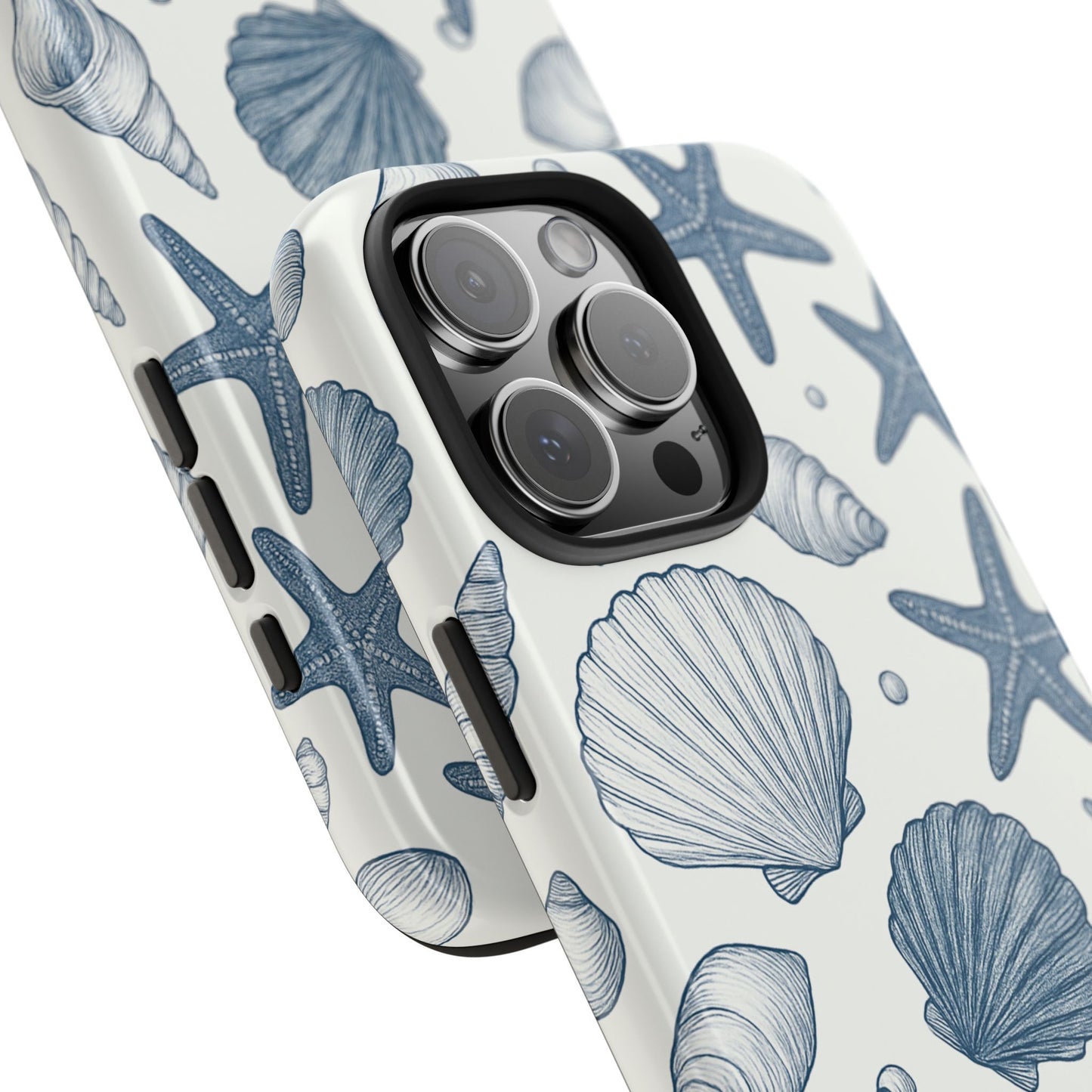 Z Coastal Shells Tough Phone Case - Nautical Design for Ocean Lovers