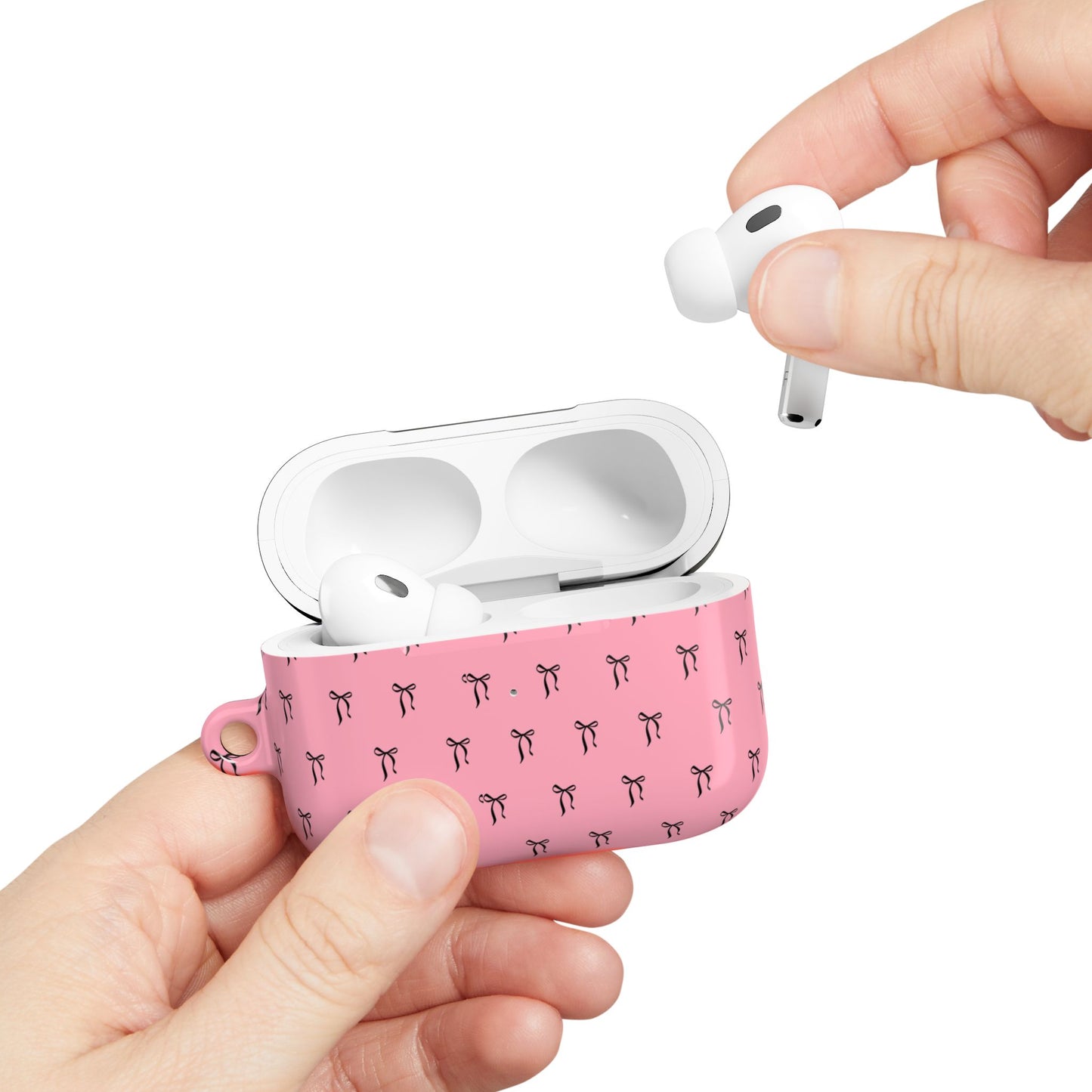 Ribbon Chic Bow Pattern AirPod Case, Cute Gift, Stylish Earbud Cover, Perfect for Birthdays, Holidays, and Everyday Use