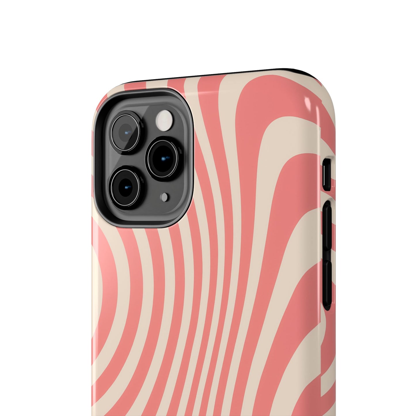 Stylish Waves Phone Case - Trendy Mobile Accessory, Durable Protection, Gift for Teens, Modern Design, Pink Aesthetic