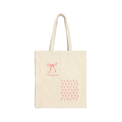 Bag - I Love Myself Cotton Canvas Tote Bag - Eco-Friendly Shopping & Self-Care Gift
