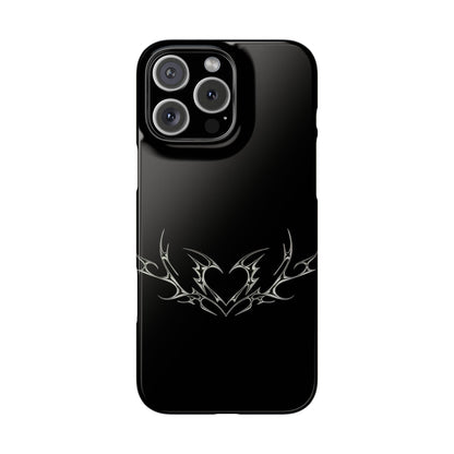 Gothic Heart Design Phone Cases, Slim Phone Covers for Teen Boys and Girls, Trendy Accessories, Unique Gifts for Birthdays, Holidays