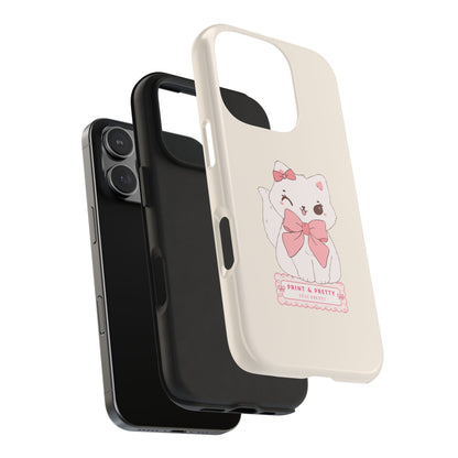 Kawaii Cat Phone Case, Durable Phone Cover, Kawaii Cute Cat Gift, Print & Pretty Design, Smartphone Protection