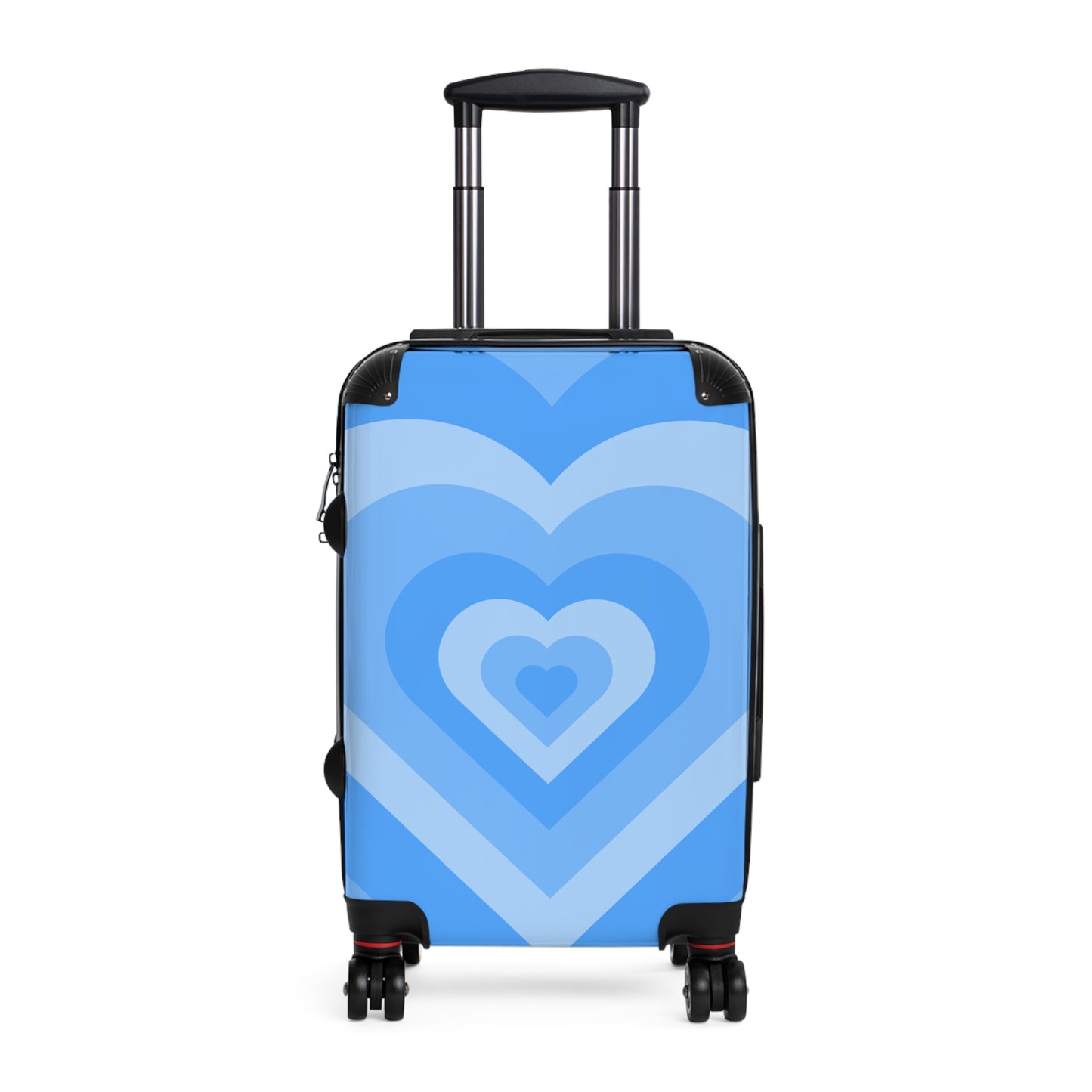 Heart-Patterned Blue Suitcase - Travel Luggage with Blue Hearts, Perfect for Adventures, Gifts for Travelers, Holiday Travel, Fun Getaways