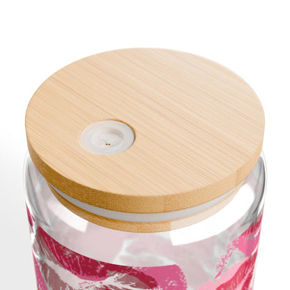 Lipstick Stain Sipper Glass, 16oz | Cute Drinkware for Parties, Gifts, Home Decor, Valentine's Day, Anniversary
