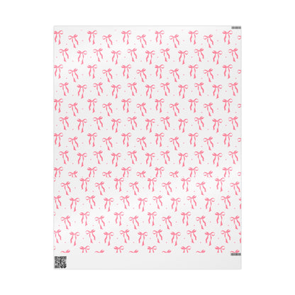 Pink Chic Bow Wrapping Paper - Elegant Gift Wrap for All Occasions