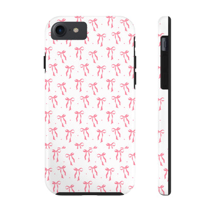 Ribbon Ballet Tough Phone Case - Stylish pink bows aesthetic