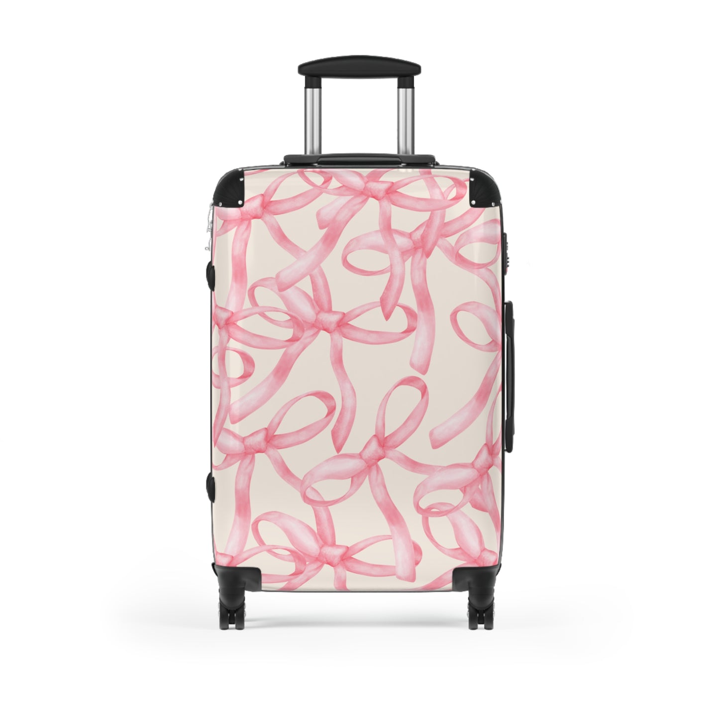 Stylish Travel Suitcase with Pink Bow Design | Luggage for Adventurers, Lightweight Carry-On, Gift for Travelers, Holiday Travel