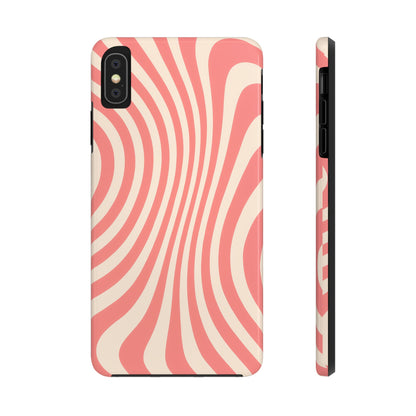 Stylish Waves Phone Case - Trendy Mobile Accessory, Durable Protection, Gift for Teens, Modern Design, Pink Aesthetic