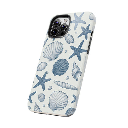 Z Coastal Shells Tough Phone Case - Nautical Design for Ocean Lovers