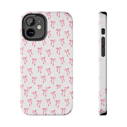 Ribbon Ballet Tough Phone Case - Stylish pink bows aesthetic