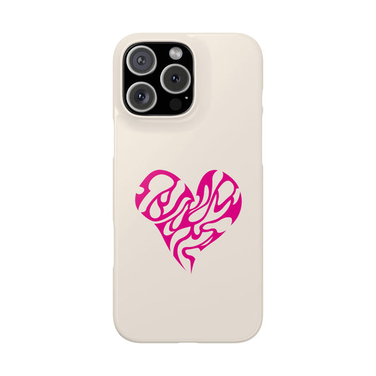 Chic Cute Stylish Heart Slim Phone Cases - Perfect Gift, Unique Accessory, Trendy Tech, Valentine's Day, Everyday Use