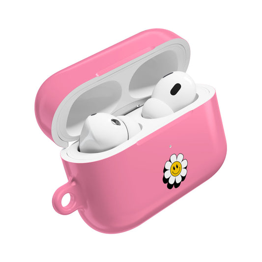 Sunflower Preppy Cute Pink Flower AirPod Case – Trendy & Protective Accessory