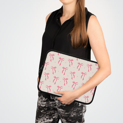 Chic Ribbon Laptop Sleeve - Stylish Protection for Your Tech