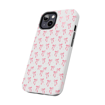 Ribbon Ballet Tough Phone Case - Stylish pink bows aesthetic