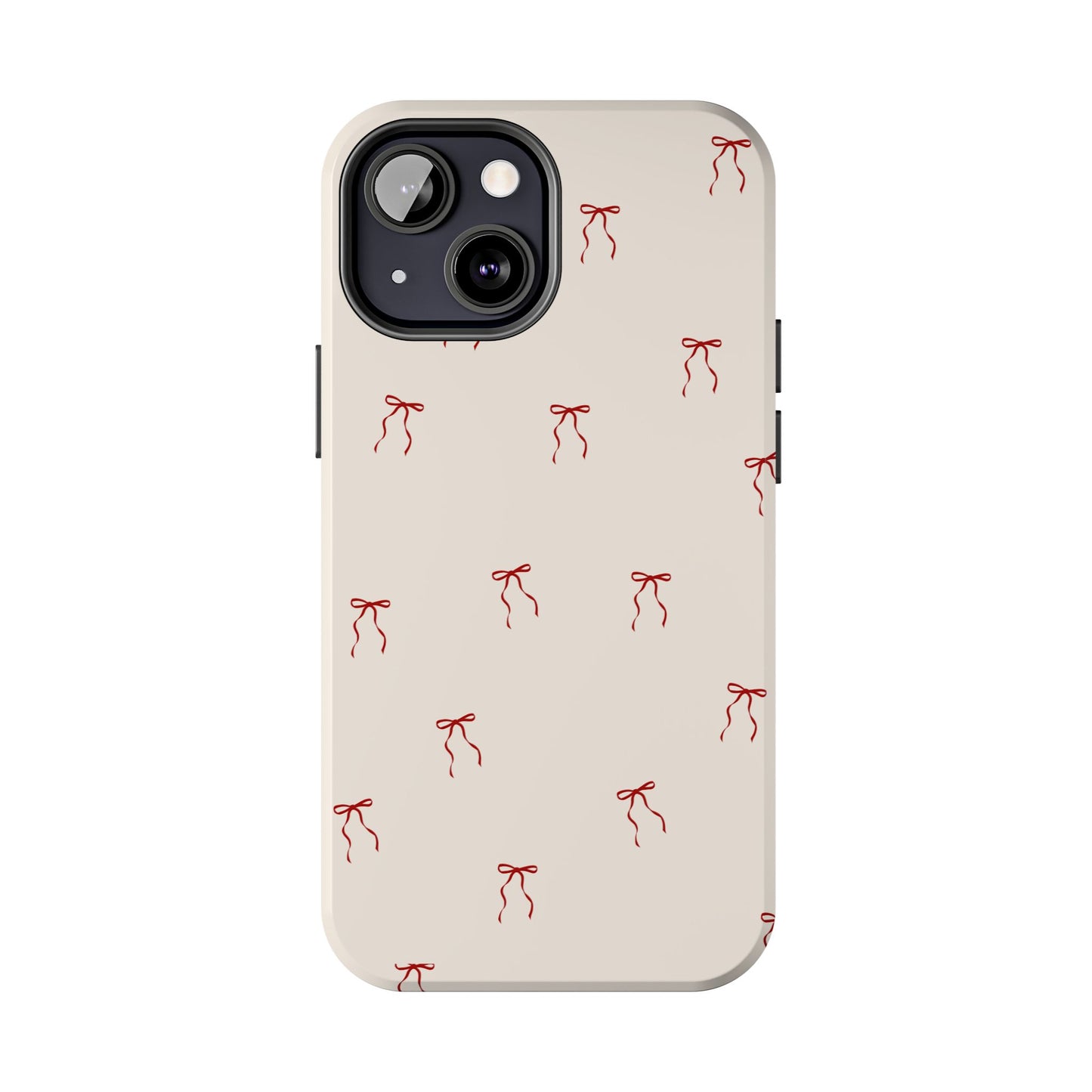Ribbon Cute Bow Pattern Tough Phone Cases, Bow Phone Cover, Stylish Phone Protectors, Gift for Girls, Trendy Tech Accessories