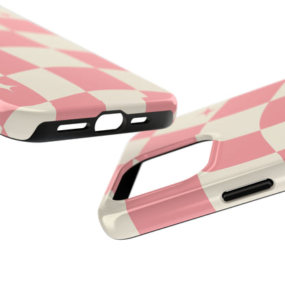 Aesthetic Vibrant Checkerboard Tough Phone Case - Stylish Protection for Trendsetters