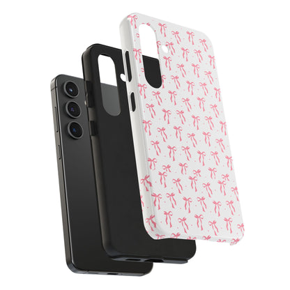 Ribbon Ballet Tough Phone Case - Stylish pink bows aesthetic