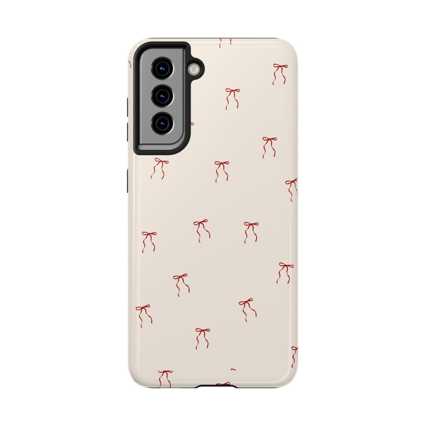 Ribbon Cute Bow Pattern Tough Phone Cases, Bow Phone Cover, Stylish Phone Protectors, Gift for Girls, Trendy Tech Accessories