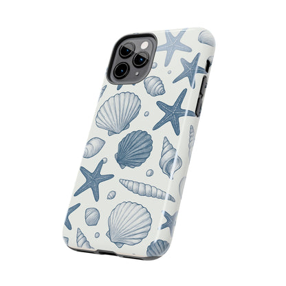 Z Coastal Shells Tough Phone Case - Nautical Design for Ocean Lovers