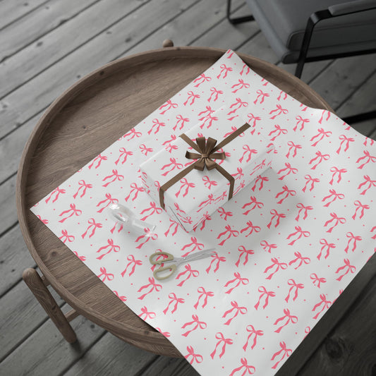 Pink Chic Bow Wrapping Paper - Elegant Gift Wrap for All Occasions