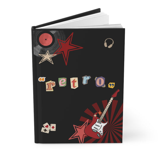Retro Inspired Hardcover Journal, Perfect Gift for Musicians, Artists, and Writers, Vintage Themed Notebook, Great for Holiday Giving