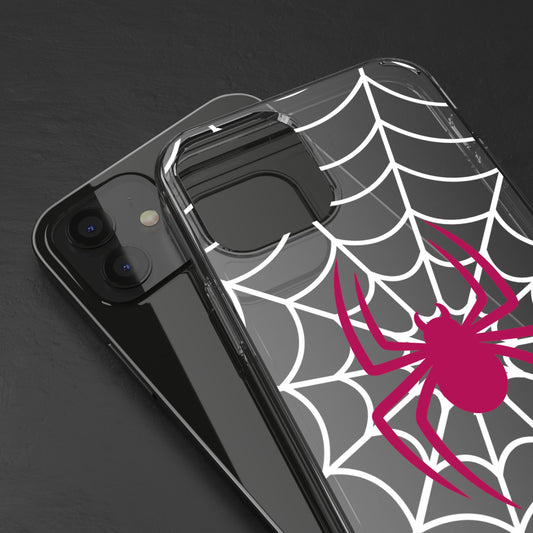 Spider Web Clear Phone Case - Stylish Protection