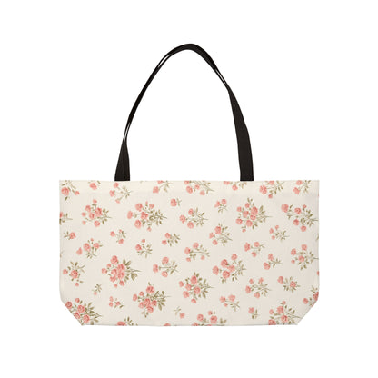 Pretty Botanical Floral Weekender Tote Bag - Perfect for Travel & Beach Days