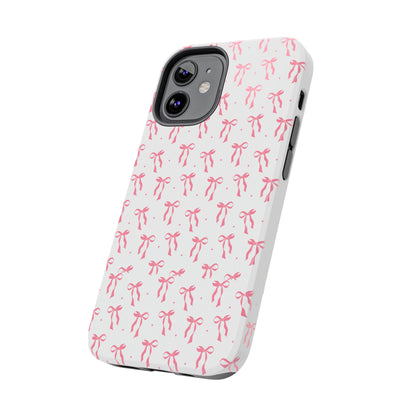 Ribbon Ballet Tough Phone Case - Stylish pink bows aesthetic