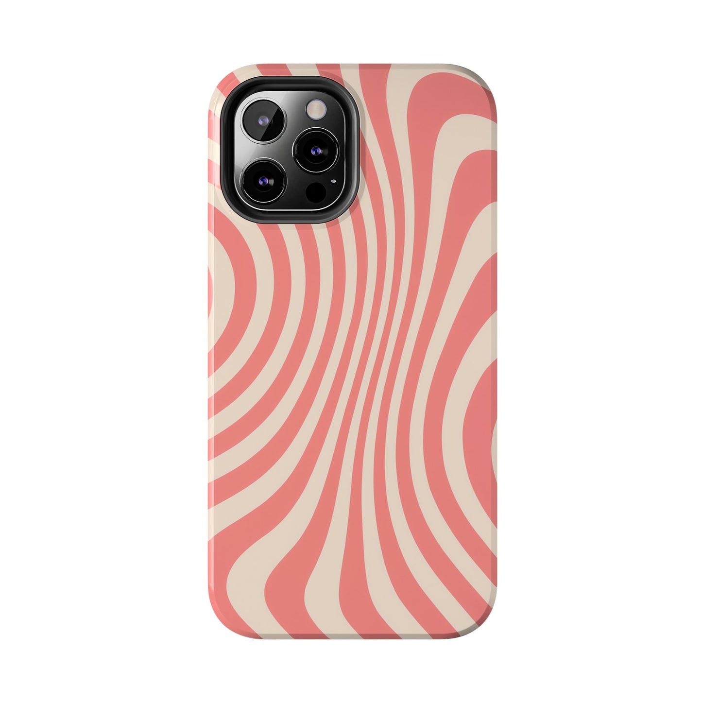 Stylish Waves Phone Case - Trendy Mobile Accessory, Durable Protection, Gift for Teens, Modern Design, Pink Aesthetic