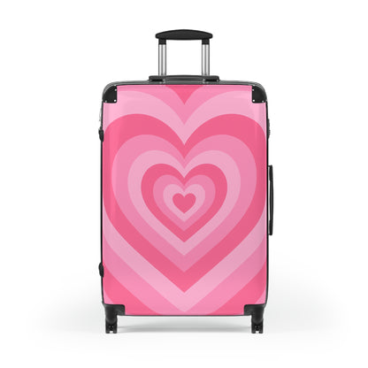Heart Pattern Carry-On Luggage - Cute Travel Suitcase, Valentines Day Gift, Love Themed Baggage, Stylish Travel Accessory, Heart Design Bag