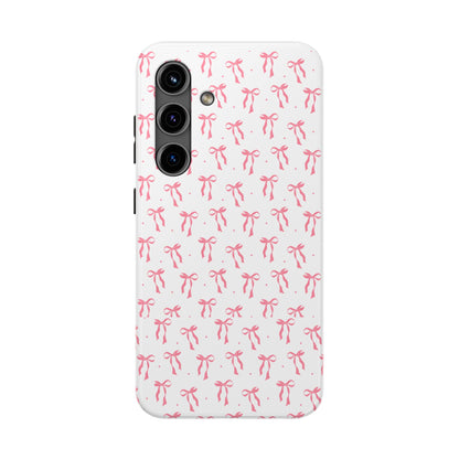 Ribbon Ballet Tough Phone Case - Stylish pink bows aesthetic