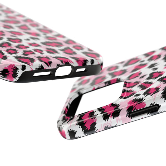 Stylish Chic Pink Leopard Tough Phone Case - Durable & Trendy Protection