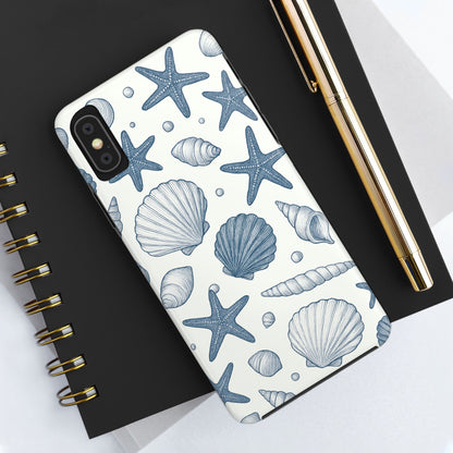 Z Coastal Shells Tough Phone Case - Nautical Design for Ocean Lovers
