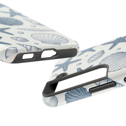Z Coastal Shells Tough Phone Case - Nautical Design for Ocean Lovers